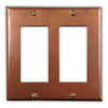 Antique Copper - 2 Rocker Wallplate - Wallplate Warehouse ANTQCOP2R 819332020064 2 Rocker