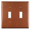 Antique Copper - 2 Toggle Wallplate - Wallplate Warehouse ANTQCOP2T 819332020019 2 Toggle