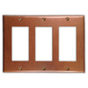 Antique Copper - 3 Rocker Wallplate - Wallplate Warehouse ANTQCOP3R 819332020071 3 Rocker