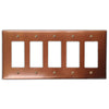 Antique Copper - 5 Rocker Wallplate - Wallplate Warehouse ANTQCOP5R 819332020095 5 Rocker