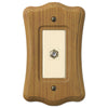 Austin Medium Oak Finish - 1 Cable Jack Wallplate - Wallplate Warehouse 176CX 070686580516 Cable Jacks