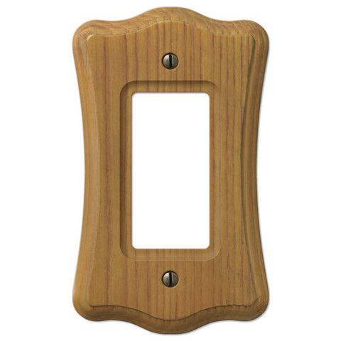 Austin Medium Oak Finish - 1 Rocker Wallplate - Wallplate Warehouse 176R 070686175095 1 Rocker