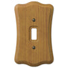 Austin Medium Oak Finish - 1 Toggle Wallplate - Wallplate Warehouse 176T 070686175002 1 Toggle
