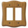 Austin Medium Oak Finish - 2 Rocker Wallplate - Wallplate Warehouse 176RR 070686175149 2 Rocker