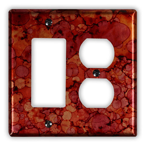 Autumn Copper - 1 Rocker / 1 Duplex Wallplate - Wallplate Warehouse AUTMCOP1R1D 819332020361 1 Rocker / 1 Duplex
