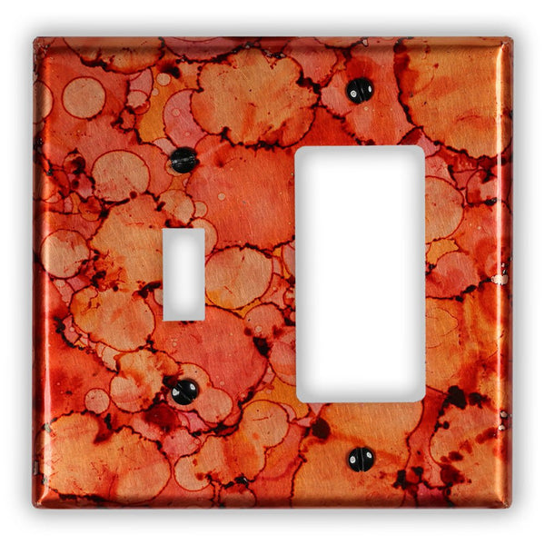 Autumn Copper - 1 Toggle / 1 Rocker Wallplate - Wallplate Warehouse AUTMCOP1T1R 819332020347 1 Toggle / 1 Rocker