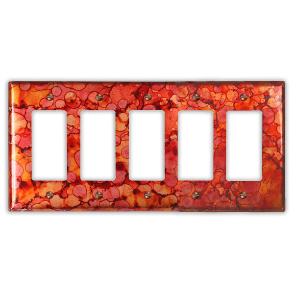 Autumn Copper - 5 Rocker Wallplate - Wallplate Warehouse AUTMCOP5R 819332020330 5 Rocker