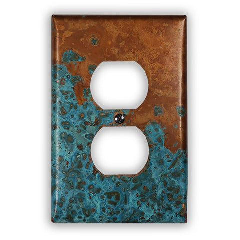 Azul Copper - 1 Duplex Wallplate - Wallplate Warehouse AZULCOP1D 819332020637 1 Duplex