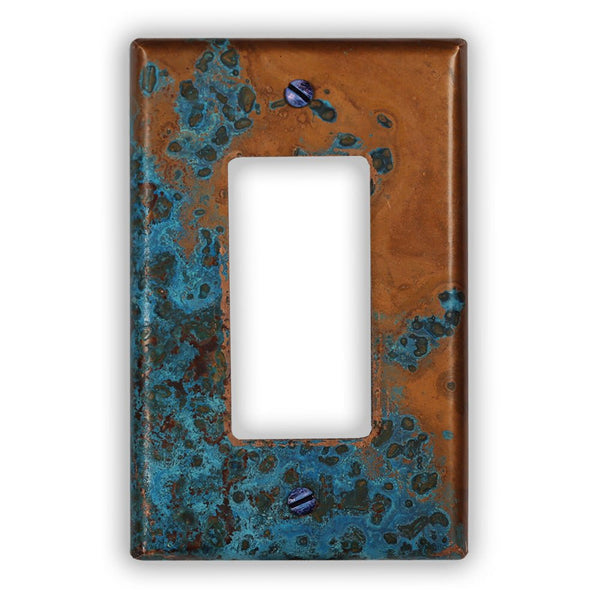 Azul Copper - 1 Rocker Wallplate - Wallplate Warehouse AZULCOP1R 819332020538 1 Rocker