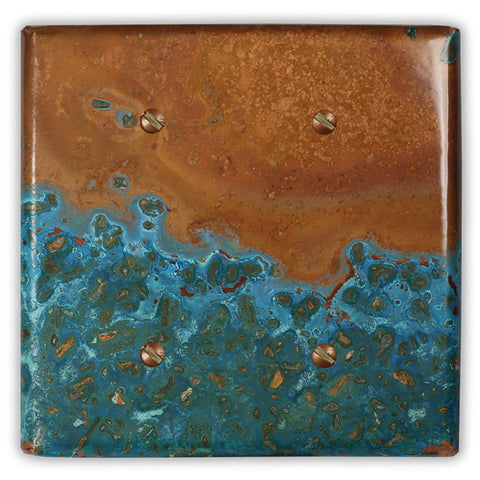 Azul Copper - 2 Blank Wallplate - Wallplate Warehouse AZULCOP2B 819332020668 2 Blank