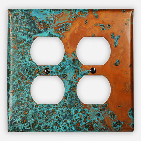 Azul Copper - 2 Duplex Wallplate - Wallplate Warehouse AZULCOP2D 819332020644 2 Duplex