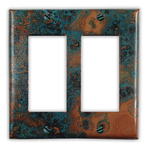 Azul Copper - 2 Rocker Wallplate - Wallplate Warehouse AZULCOP2R 819332020545 2 Rocker