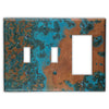 Azul Copper - 2 Toggle / 1 Rocker Wallplate - Wallplate Warehouse AZULCOP2T1R 819332020613 2 Toggle / 1 Rocker