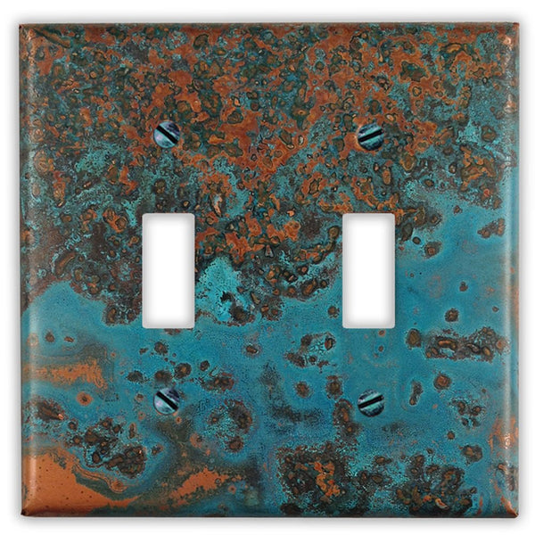 Azul Copper - 2 Toggle Wallplate - Wallplate Warehouse AZULCOP2T 819332020491 2 Toggle