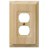 Baker Unfinished Alder Wood - 1 Duplex Wallplate - Wallplate Warehouse 180D 070686175163 1 Duplex