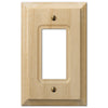 Baker Unfinished Alder Wood - 1 Rocker Wallplate - Wallplate Warehouse 180R 070686201589 1 Rocker
