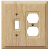 Baker Unfinished Alder Wood - 1 Toggle / 1 Duplex Wallplate - Wallplate Warehouse 180TD 070686175187 1 Toggle / 1 Duplex