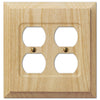 Baker Unfinished Alder Wood - 2 Duplex Wallplate - Wallplate Warehouse 180DD 070686201565 2 Duplex