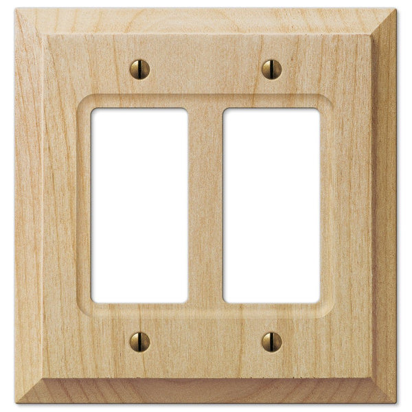 Wall Panel Rocker Baker Unfinished Alder Wood - 2 Rocker Wallplate