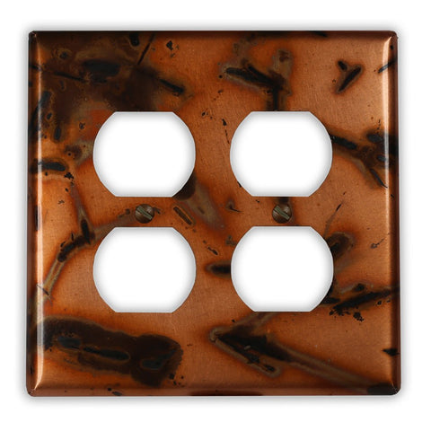 Bamboo Copper - 2 Duplex Wallplate - Wallplate Warehouse BAMBCOP2D 819332020880 2 Duplex