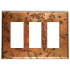 Bamboo Copper - 3 Rocker Wallplate - Wallplate Warehouse BAMBCOP3R 819332020798 3 Rocker