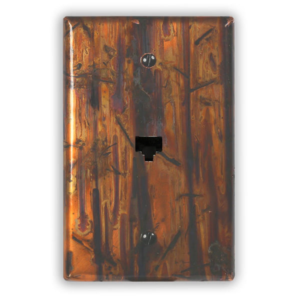 Bamboo Forest Copper - 1 Data Jack Wallplate - Wallplate Warehouse BAMFCOP1DJ 819332021177