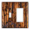 Bamboo Forest Copper - 1 Toggle / 1 Rocker Wallplate - Wallplate Warehouse BAMFCOP1T1R 819332021061 1 Toggle / 1 Rocker