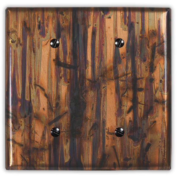 Bamboo Forest Copper - 2 Blank Wallplate - Wallplate Warehouse BAMFCOP2B 819332021146 2 Blank