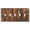 Bamboo Forest Copper - 5 Toggle Wallplate - Wallplate Warehouse BAMFCOP5T 819332021009 5 Toggle