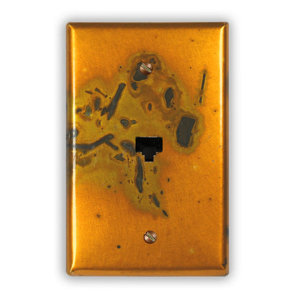 Bamboo Golden Copper - 1 Data Jack Wallplate - Wallplate Warehouse BAMGCOP1DJ 819332021412