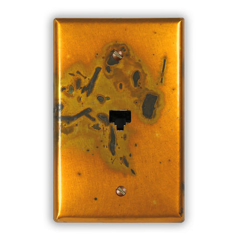 Bamboo Golden Copper - 1 Data Jack Wallplate - Wallplate Warehouse BAMGCOP1DJ 819332021412