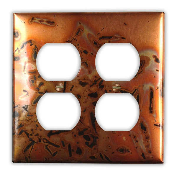 Bamboo Golden Copper - 2 Duplex Wallplate - Wallplate Warehouse BAMGCOP2D 819332021368 2 Duplex