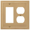Bethany Brushed Bronze Cast - 1 Rocker / 1 Duplex Wallplate - Wallplate Warehouse 57RDBZ - B 070686020470 1 Rocker / 1 Duplex