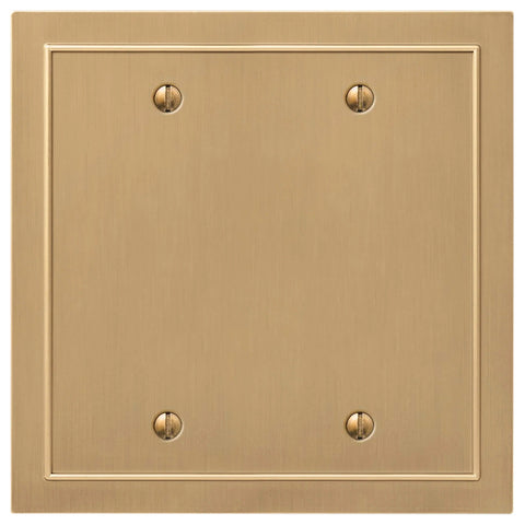 Bethany Brushed Bronze Cast - 2 Blank Wallplate - Wallplate Warehouse 57BBBZ - B 070686020487 2 Blank