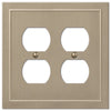 Bethany Brushed Bronze Cast - 2 Duplex Wallplate - Wallplate Warehouse 57DDBZ 070686583555 2 Duplex