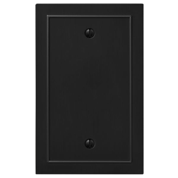 Bethany Matte Black Cast - 1 Blank Wallplate - Wallplate Warehouse 57BBK 070686020500 1 Blank