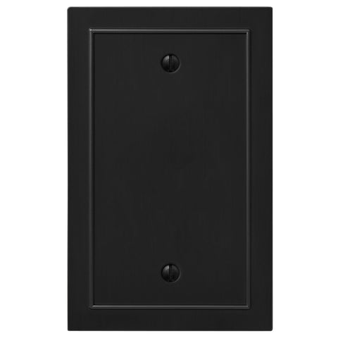 Bethany Matte Black Cast - 1 Blank Wallplate - Wallplate Warehouse 57BBK 070686020500 1 Blank