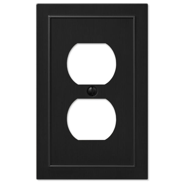 Bethany Matte Black Cast - 1 Duplex Wallplate - Wallplate Warehouse 57DBK 070686586549 1 Duplex
