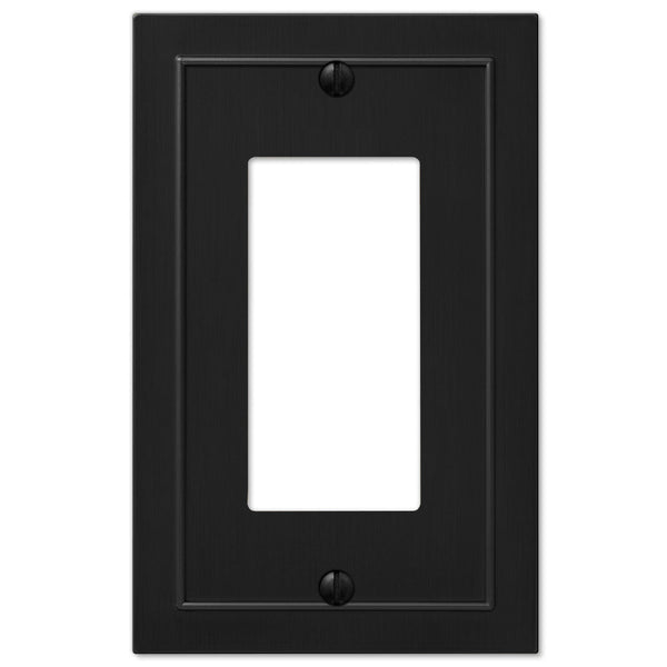 Bethany Matte Black Cast - 1 Rocker Wallplate - Wallplate Warehouse 57RBK 070686586556 1 Rocker