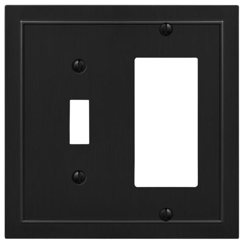 Continental Collection - Triple Toggle Wallplate in Satin Nickel by Continental Collection - Triple Toggle Wallplate in Satin Nickel by