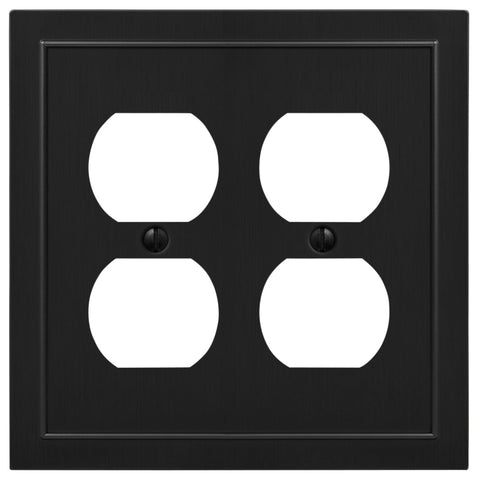 Bethany Matte Black Cast - 2 Duplex Wallplate - Wallplate Warehouse 57DDBK 070686586600 2 Duplex