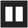 Bethany Matte Black Cast - 2 Rocker Wallplate - Wallplate Warehouse 57RRBK 070686586570 2 Rocker