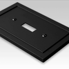 Bethany Matte Black Cast - 2 Toggle / 1 Duplex Wallplate - Wallplate Warehouse 57TTDBK 070686586624 2 Toggle / 1 Duplex