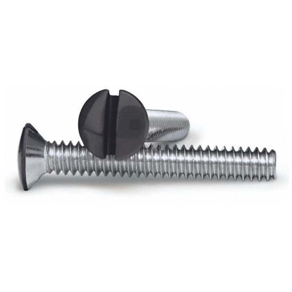 Black 1 Inch Wallplate Screws - 10 Pack - Wallplate Warehouse PSLBK 070686582534 Screws
