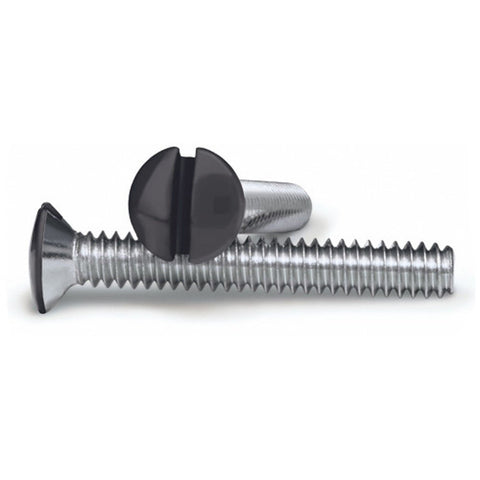 Black 1 Inch Wallplate Screws - 10 Pack - Wallplate Warehouse PSLBK 070686582534 Screws