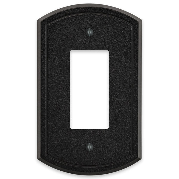Blackwell Black Iron Cast - 1 Rocker Wallplate - Wallplate Warehouse 58RBI 070686012277 1 Rocker