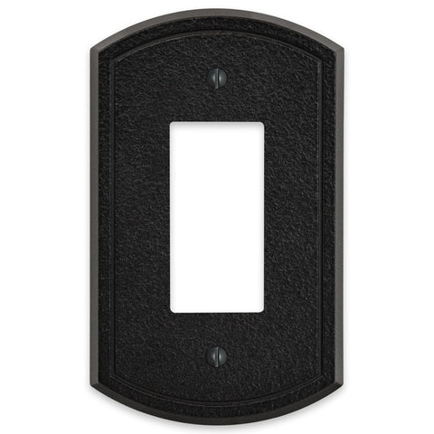 Blackwell Black Iron Cast - 1 Rocker Wallplate - Wallplate Warehouse 58RBI 070686012277 1 Rocker