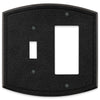 Blackwell Black Iron Cast - 1 Toggle / 1 Rocker Wallplate - Wallplate Warehouse 58TRBI - B 070686012307 1 Toggle / 1 Rocker