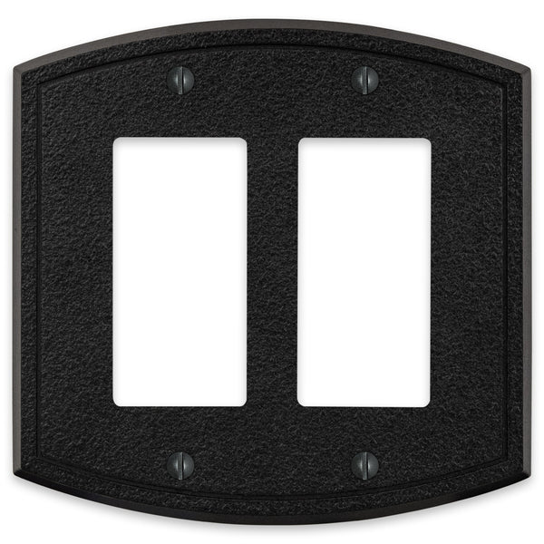 Blackwell Black Iron Cast - 2 Rocker Wallplate - Wallplate Warehouse 58RRBI 070686012284 2 Rocker