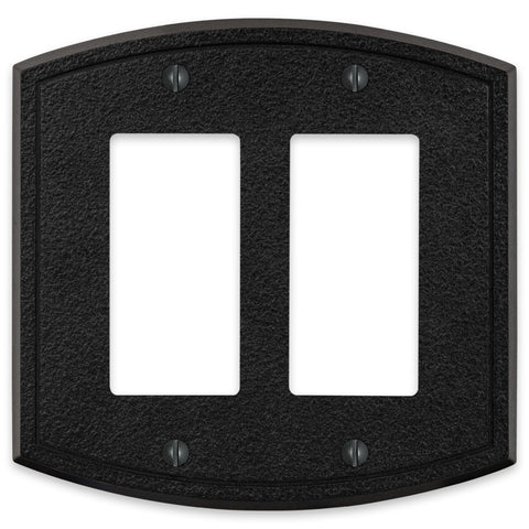 Blackwell Black Iron Cast - 2 Rocker Wallplate - Wallplate Warehouse 58RRBI 070686012284 2 Rocker